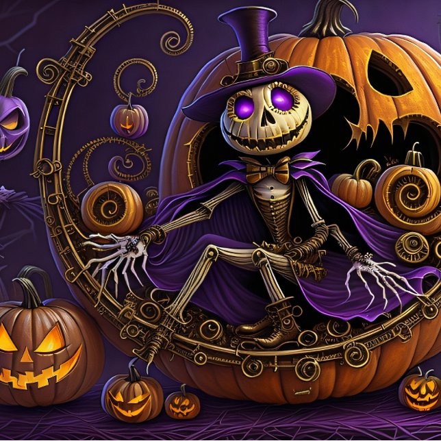 Papel De Seda Steampunk Halloween Jack the Pumpkin King (Criador carregado)