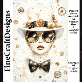 Papel De Seda Steampunk Inverno Paradisíaco Feminino Q5 Decoupag