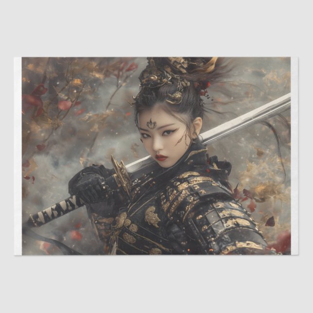 Papel De Seda Steampunk Lady Warrior (Frente )