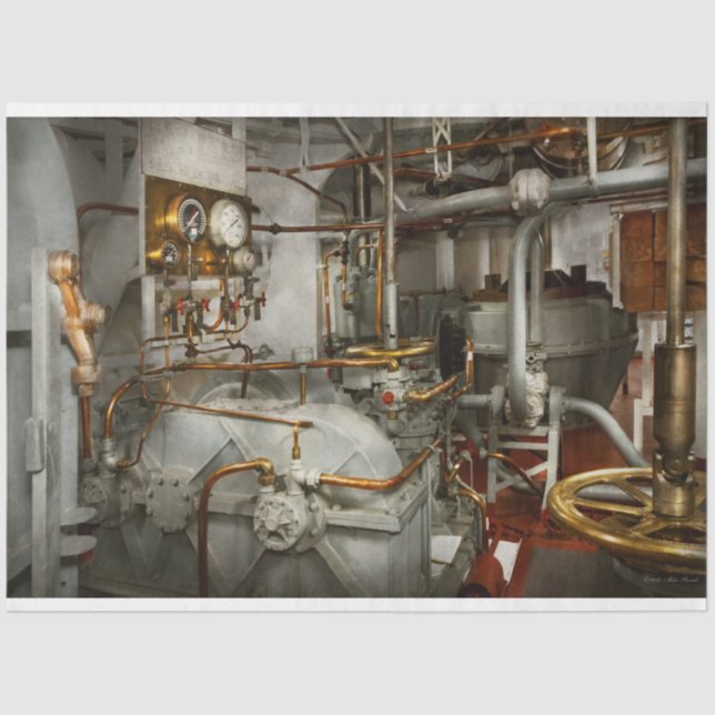 Papel De Seda Steampunk - Na sala das máquinas (Frente )