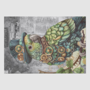 Papel De Seda Steampunk Parrot