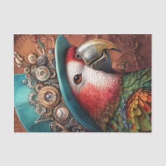 Papel De Seda Steampunk Parrot