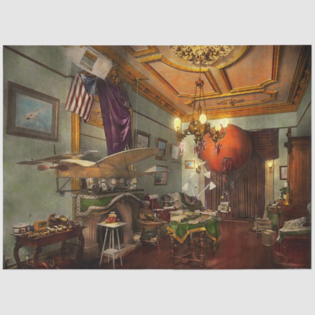 Papel De Seda Steampunk - Sala de maravilhas 1908 (Frente )