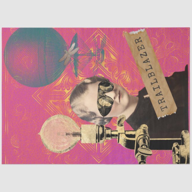 Papel De Seda Steampunk Trailblazer Pop Art (Frente )