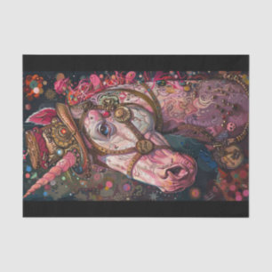 Papel De Seda Steampunk Unicorn