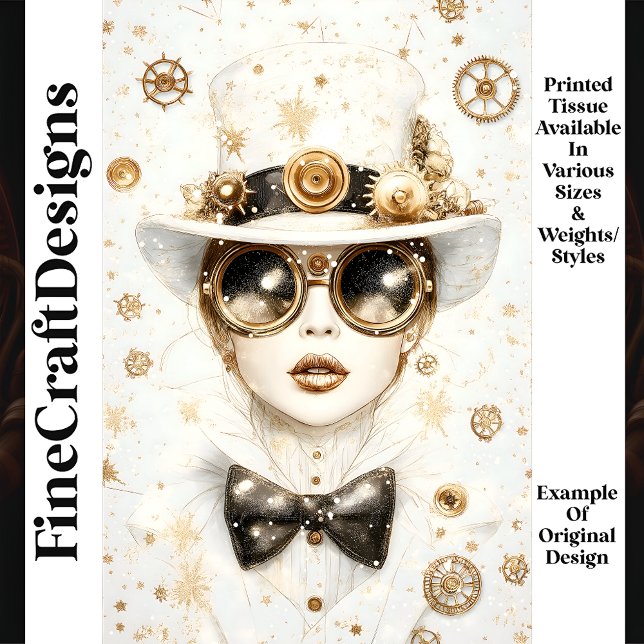 Papel De Seda Steampunk Winter Wonderland Female T5 Desoupage (Criador carregado)