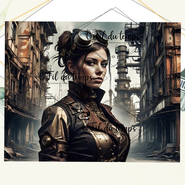 Papel De Seda Steampunk Woman Decoupage v5 (Criador carregado)