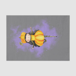 Papel De Seda Stellalunarts Pumpkin Halloween Cute Girl Poster