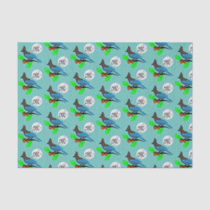 Papel De Seda Steller Blue Jay Monograma