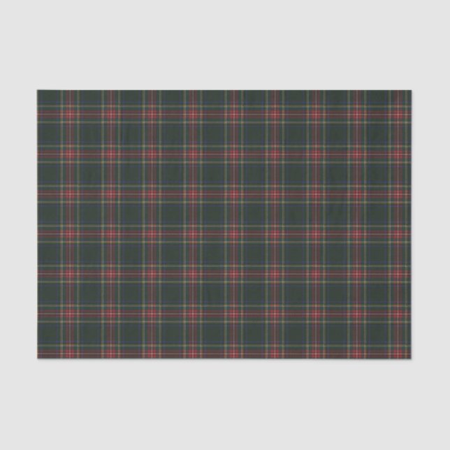 Papel De Seda Stewart Black Modern Original Scottish Tartan (Frente )