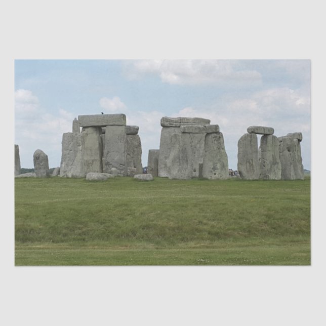 Papel De Seda Stonehenge England num dia nublado. (Frente )