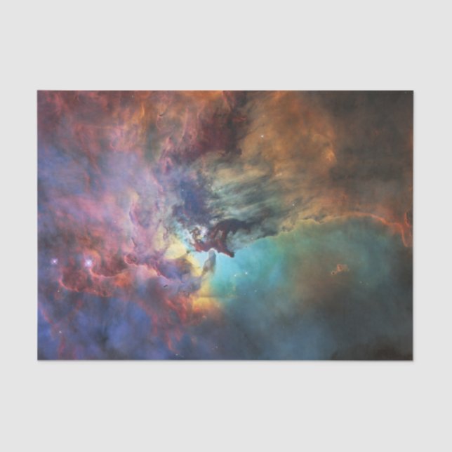Papel De Seda Stormy Seas of Lagoon Nebula em Sagitário (Frente )
