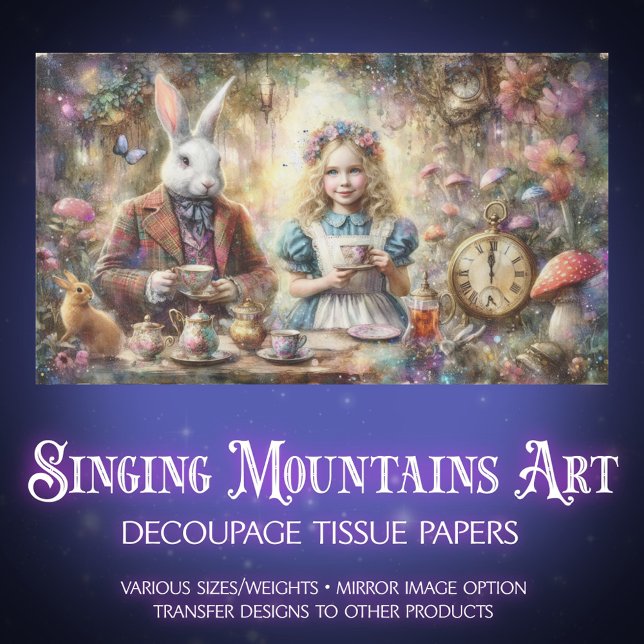 Papel De Seda Storybook Fantasy Tea Party Furniture Decoupage (Criador carregado)