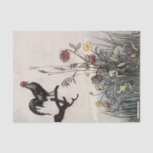 Storybook Roster Fairies Vintage Decoupage