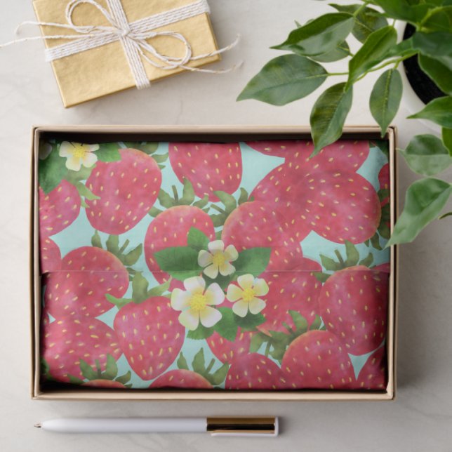 Papel De Seda Strawberry  (Presente)