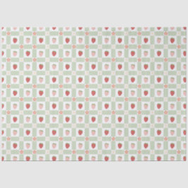 Papel De Seda Strawberry Gingham Berry Themed