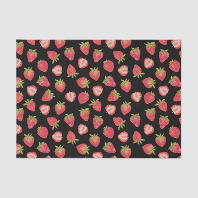 Papel De Seda Strawberry Pattern (Frente )