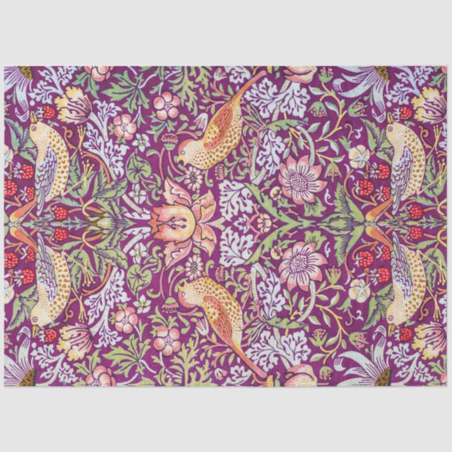 Papel De Seda Strawberry Thef Red, William Morris (Frente )