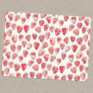 Papel De Seda Strawberry Watercolor
