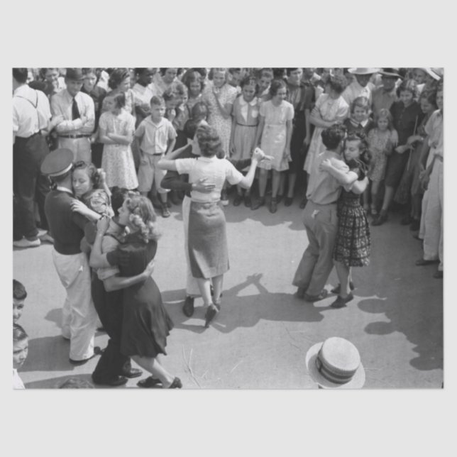 Papel De Seda Street Dance, Crowley, Louisiana, anos 30 (Frente )