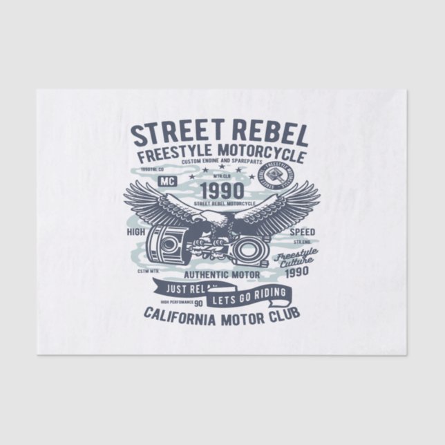 Papel De Seda Street Rebel Motorcycle (Frente )