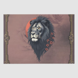 Papel De Seda Strength and delicacy united, a black lion