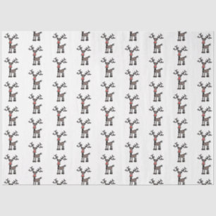 Papel De Seda Stressmas de feliz com Rudolph