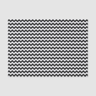 Papel De Seda Stripe Chevron Preto e Branco