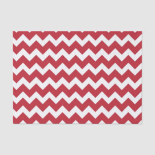 Papel De Seda Stripe de Chevron Vermelho e Branco