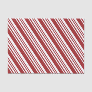 Papel De Seda Stripe de menta-menta-vermelha