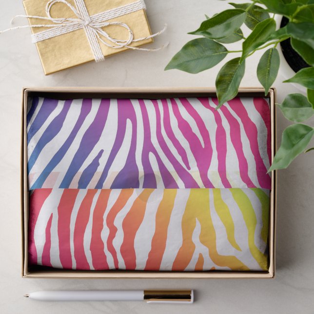 Papel De Seda Stripes Arco-íris (Presente)