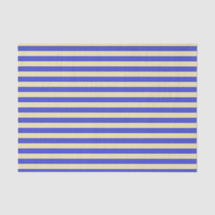 Papel De Seda Stripes Azul e bege