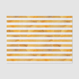 PAPEL DE SEDA STRIPES BRANCAS E DOURADAS COM FOLHAS DE QUEDA