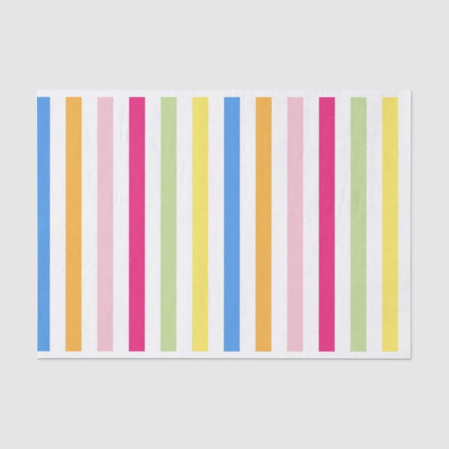 Papel De Seda Stripes Coloridas (Frente )