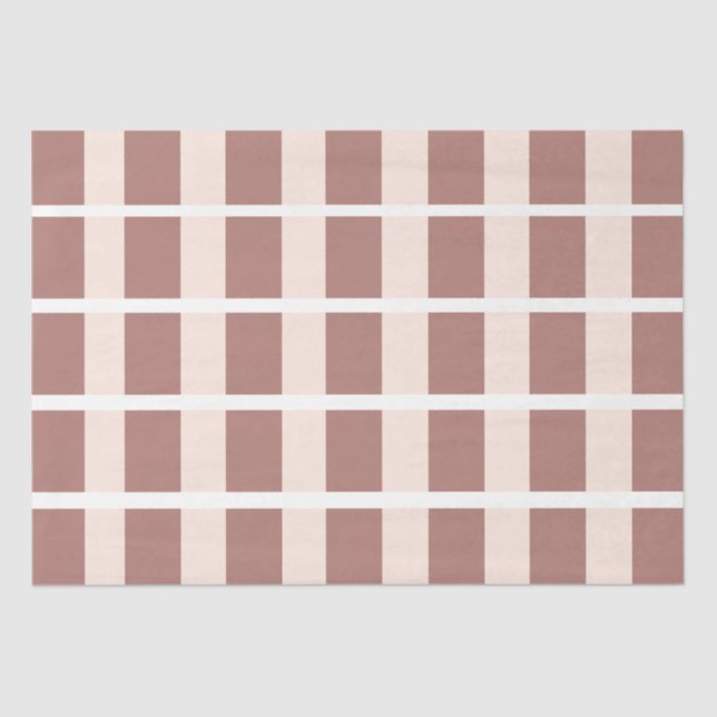 Papel De Seda Stripes cor-de-rosa castanho (Frente )