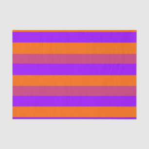 Papel De Seda Stripes de púrpura, laranja e rosa