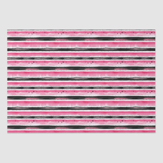 Papel De Seda Stripes Negras Brancas Girassas (Frente )