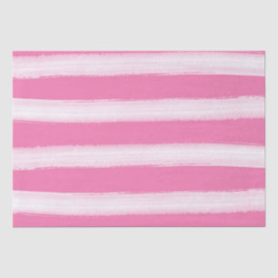 Papel De Seda Stripes Rosa de Praia de Aquarela
