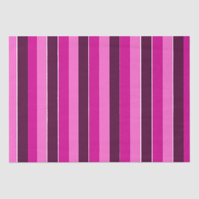 Papel De Seda Stripes roxas e rosadas (Frente )