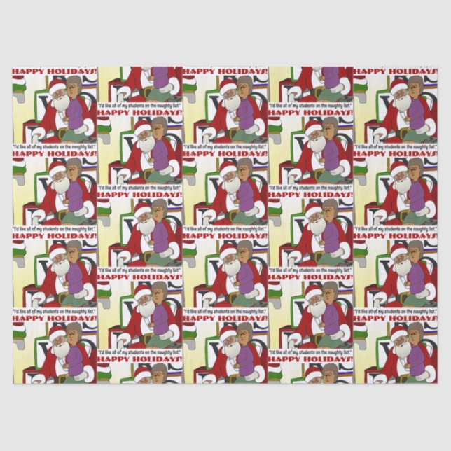 Papel De Seda Student Naughty List Yellow (Frente )