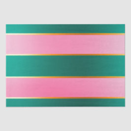 Papel De Seda Stunning Pink & Green Modern Stripes 