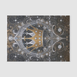 Papel De Seda Sua Alteza, Rainha Fabulosa Dourada e Prateada