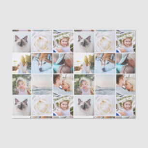 Papel De Seda Sua Colagem de Grade Personalizada de Fotografias