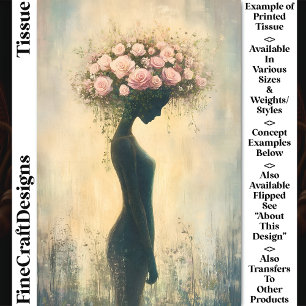 Papel De Seda Suave Espírito da Natureza Feminina, Decoupage de