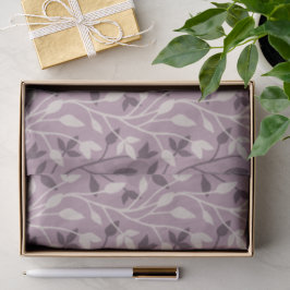 Papel De Seda Suave Folha de Mauve Botânico Elegante Chic