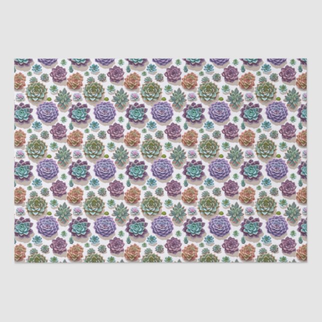 Papel De Seda Suculentas (Frente )