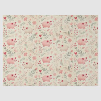 Papel De Seda Suíno Whimsical