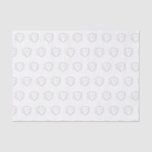 Papel De Seda Suíte Casada Monograma Personalizada Anastasia e J (Frente )