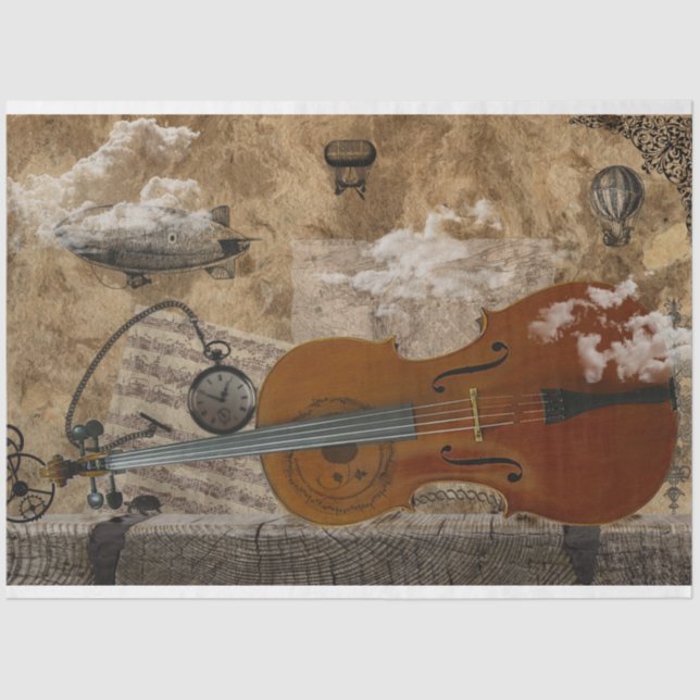 Papel De Seda Suite Cello Steampunk (Frente )