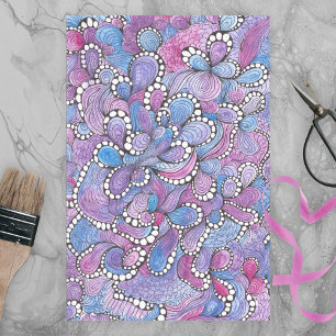 Papel De Seda Sujidade Orgânica Roxa, Roxa, Desenhada À Mão, Abs
